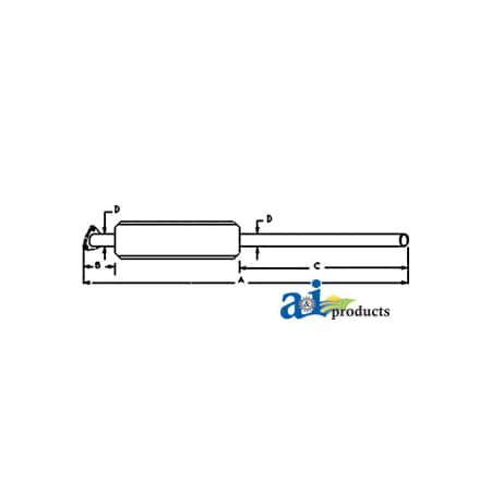 A & I Products MUFFLER 58" x8" x5" A-70011423
